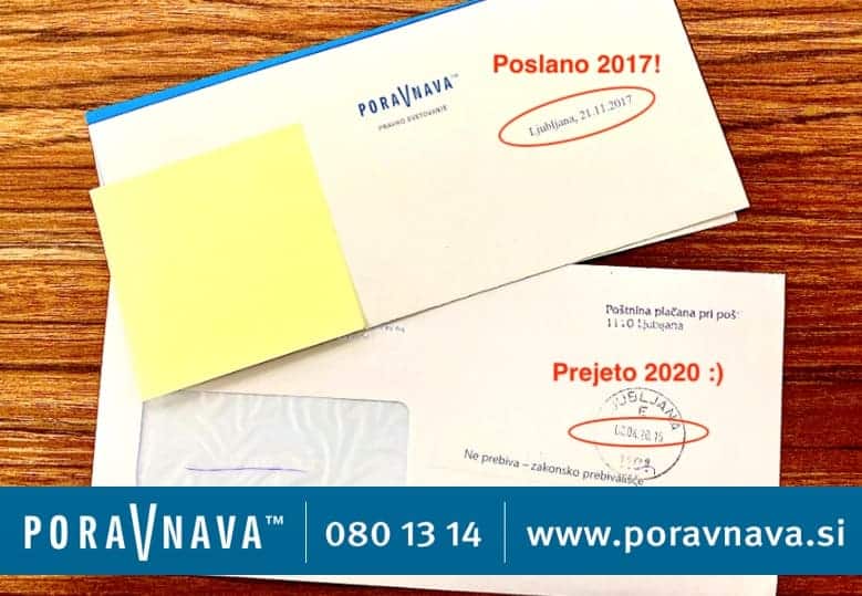 Smešno: Pošta Slovenije d.o.o. je pošto dostavila šele po treh letih 1